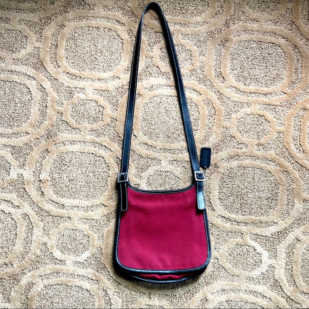 Coach Red Canvas & Leather Crossbody
